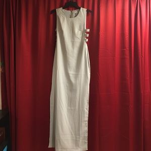 Gray sexy long dress